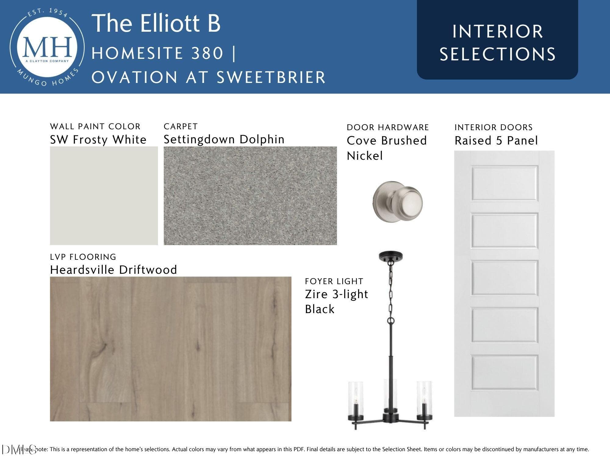 Interior Design Selections - 2024 Bull City Bend 380, Durham, NC 27703, Durham