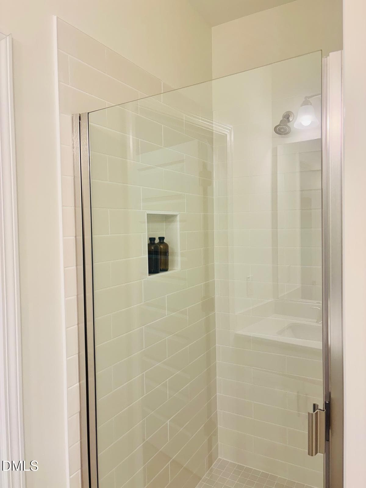 WOTH Model Staged Primary BR shower - 4429 Dominion Crest Drive, Apex, NC 27523