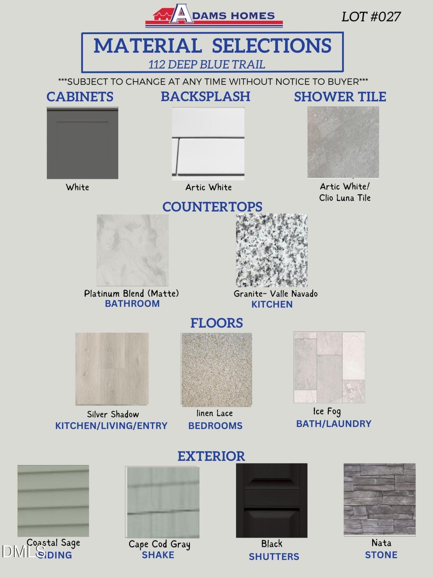 Color Selection - 112 Deep Blue Trail, Middlesex, NC 27557