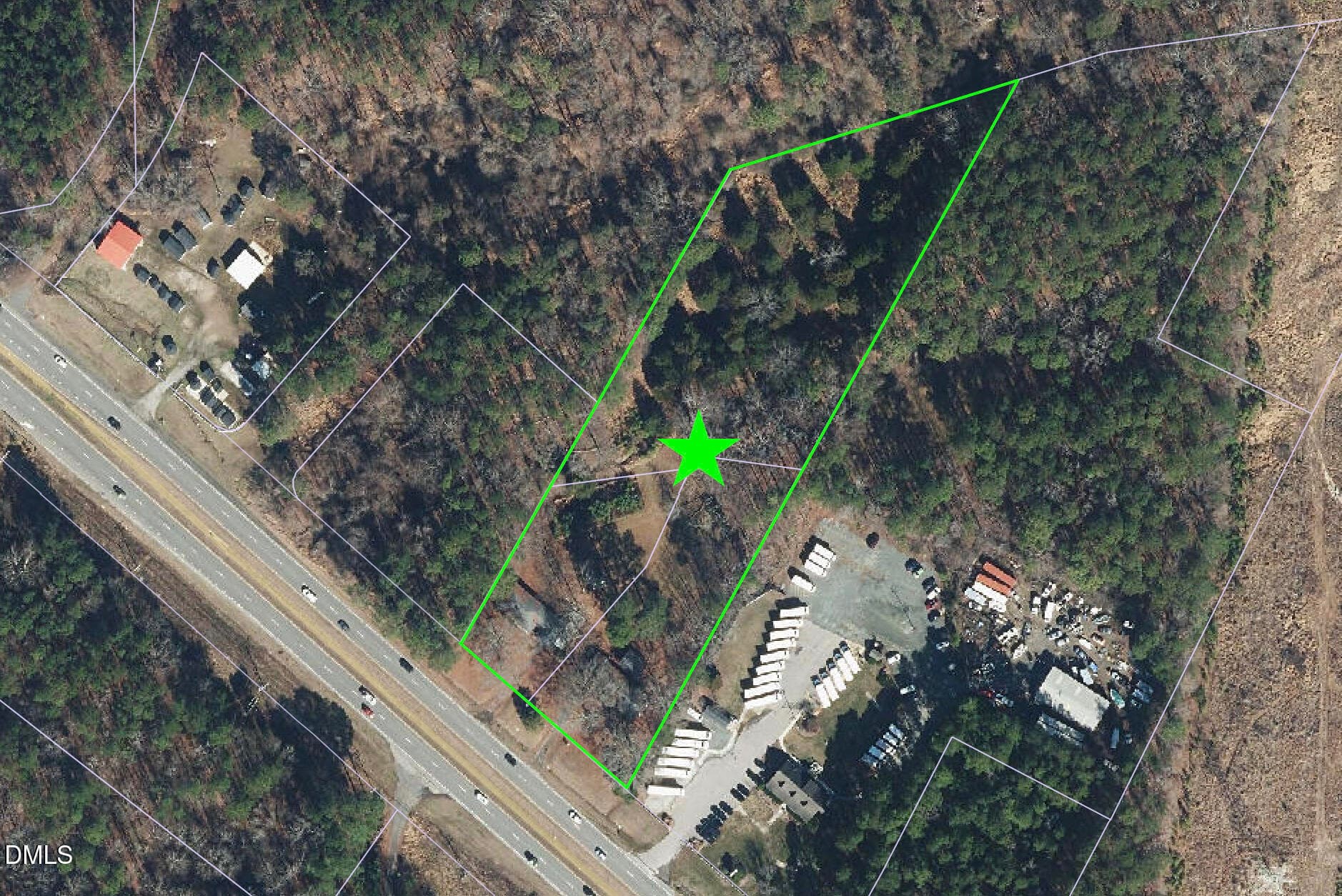 Aerial zoom in - 4.04 acres - US Hwy 70 - 2839 E Us 70 Highway, Durham, NC 27703