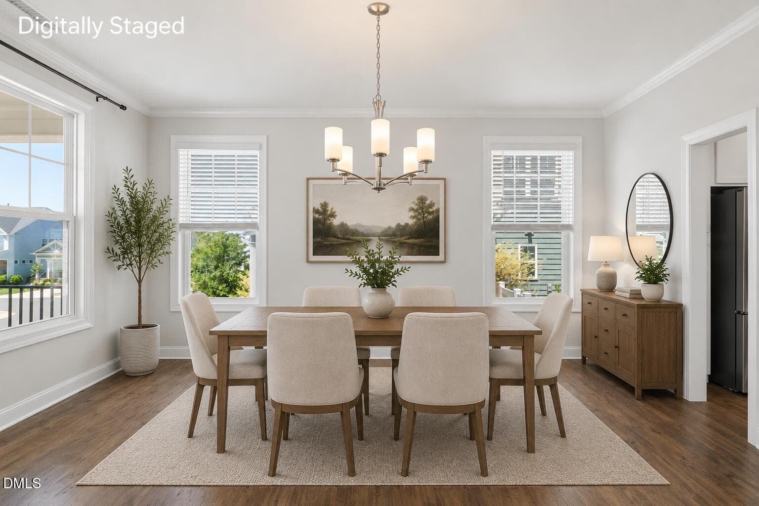 Dining Room Staged - 48 Two Creeks Loop, Chapel Hill, NC 27517, Chapel Hill
