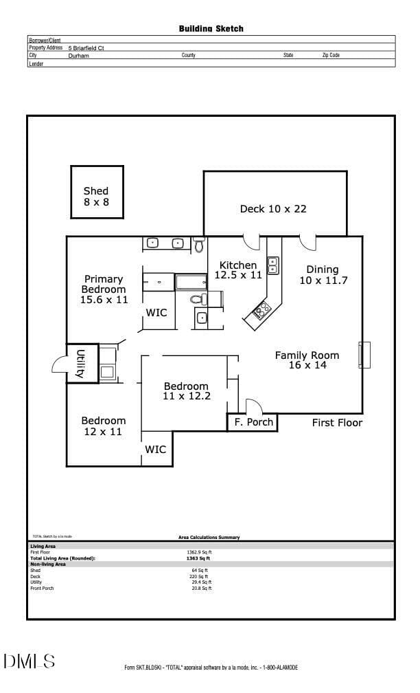 Floor Plan Image - 5 Briarfield Court, Durham, NC 27713, Durham