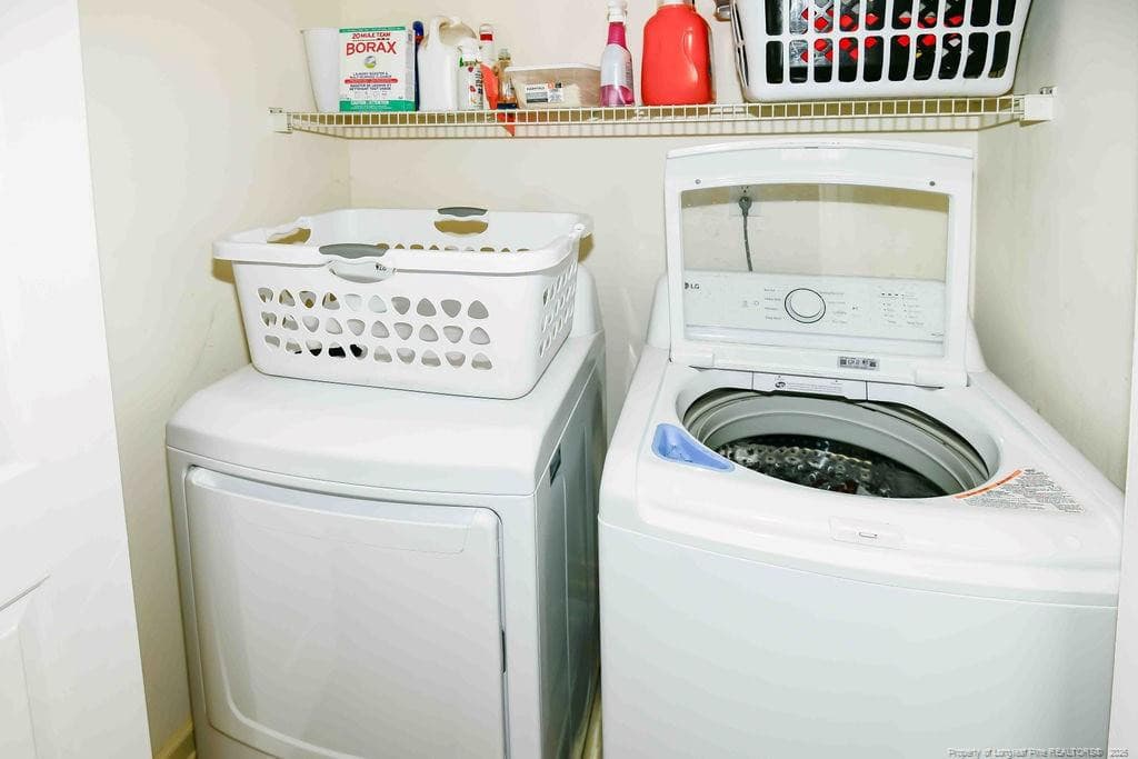Upstairs laundry - 256 Arlington Drive, Cameron, NC 28326
