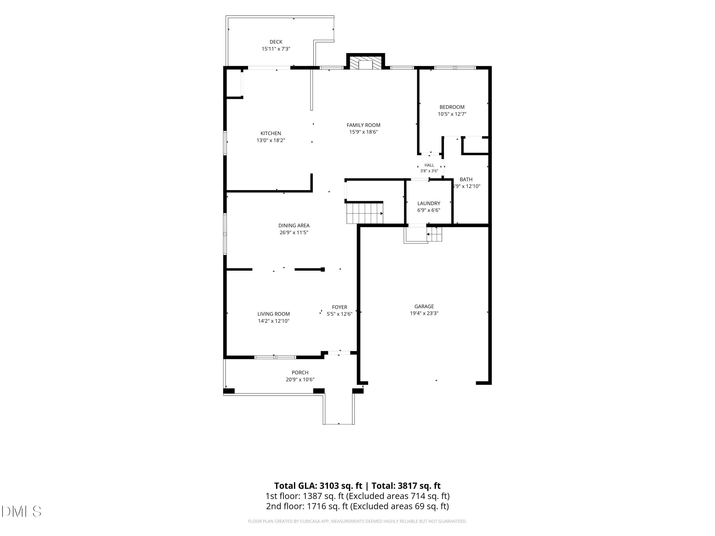 Main Floor Floorplan - 2109 Pear Tree Lane, Durham, NC 27703, Durham