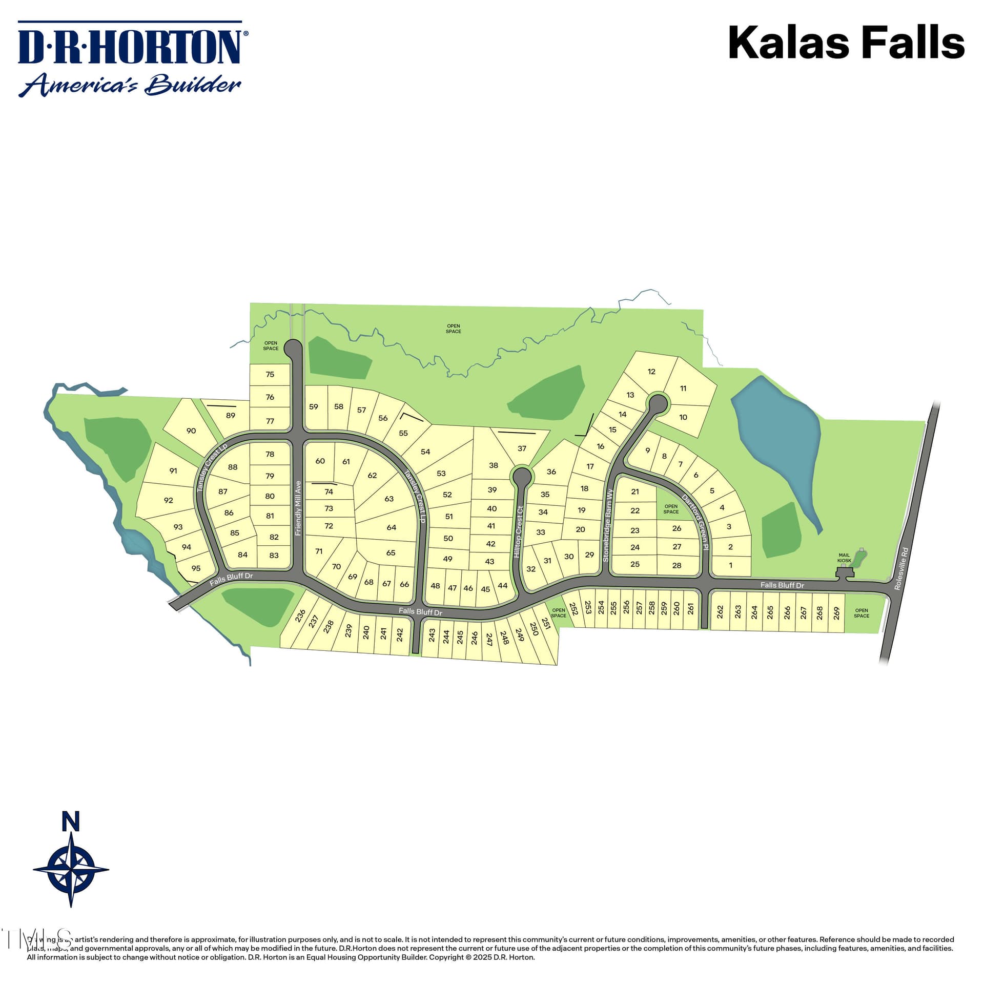 Site Map -Kalas Falls-sp - 409 Falls Bluff Drive, Wake Forest, NC 27587