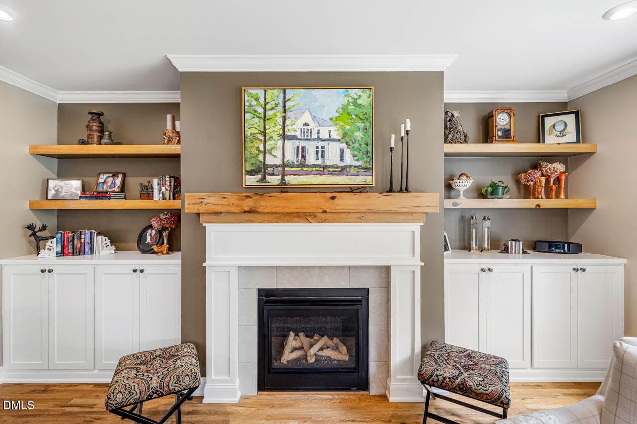 Gas Fireplace w/Built-Ins - 341 Monteith Drive, Chapel Hill, NC 27516, Chapel Hill
