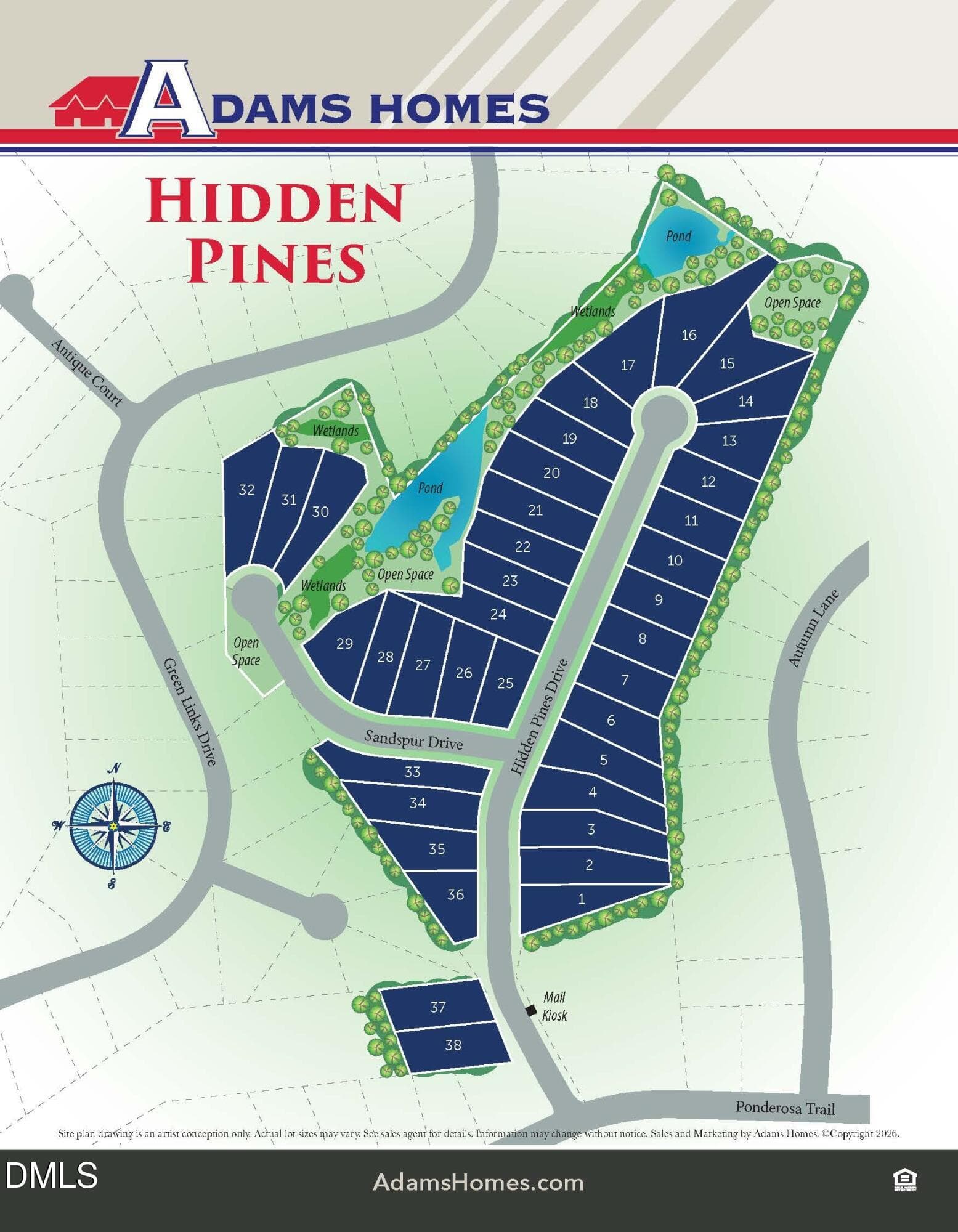Hidden Pines Site Map 8-5x11 (2) (1) - 259 Hidden Pines Drive, Cameron, NC 28326