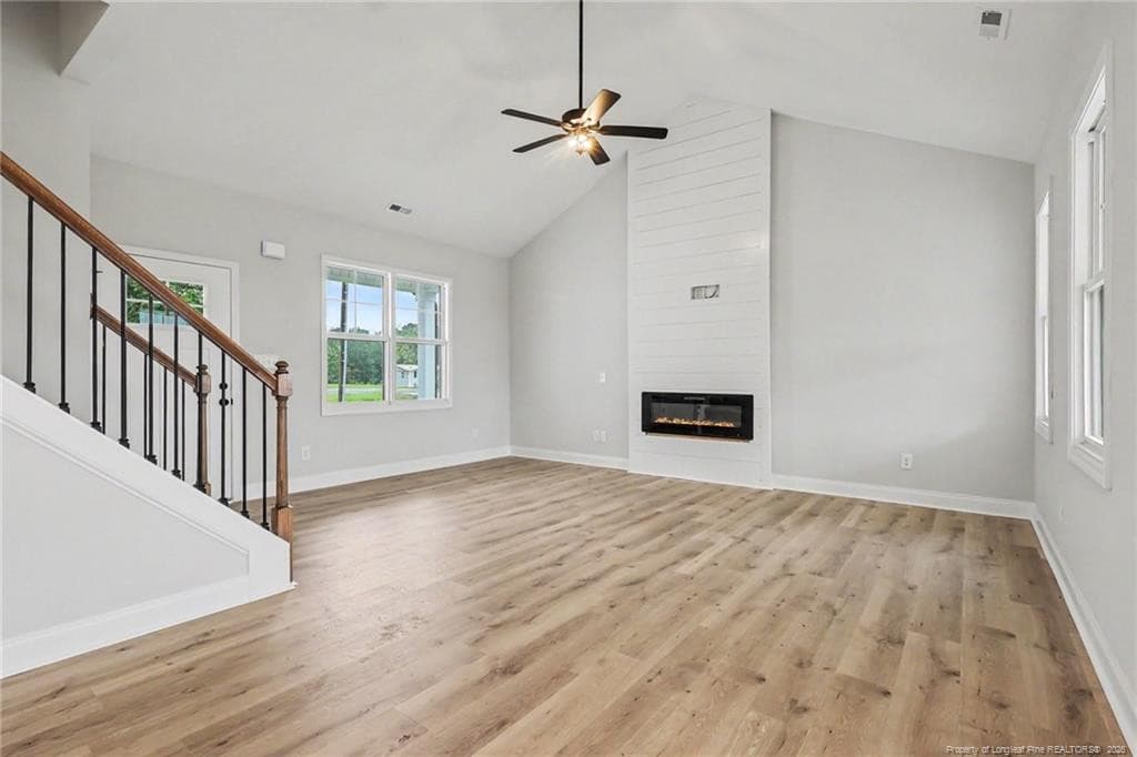 Vaulted ceiling in family room - 700 Brown Road, Lillington, NC 28328