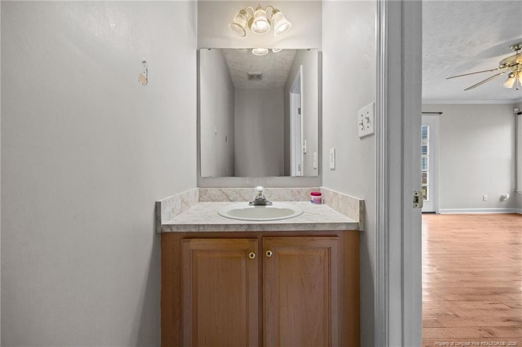 half bath downstairs - 9641 Lukes Run Road, Linden, NC 28356