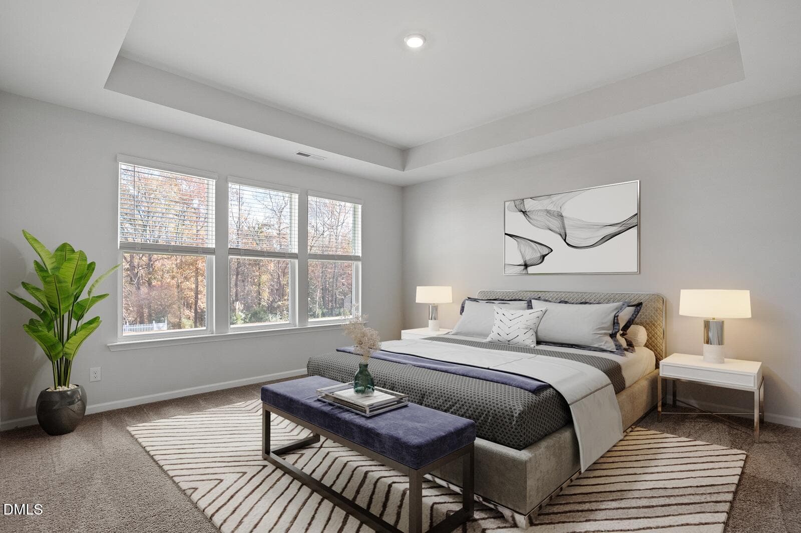 Primary Bed - Virtual Staging - 903 Westerland Way 86, Durham, NC 27703, Durham