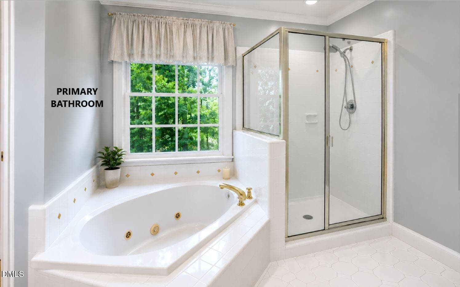 Primary Jacuzzi Shower w TXT - 105 Sequoia Court, Cary, NC 27513, Cary