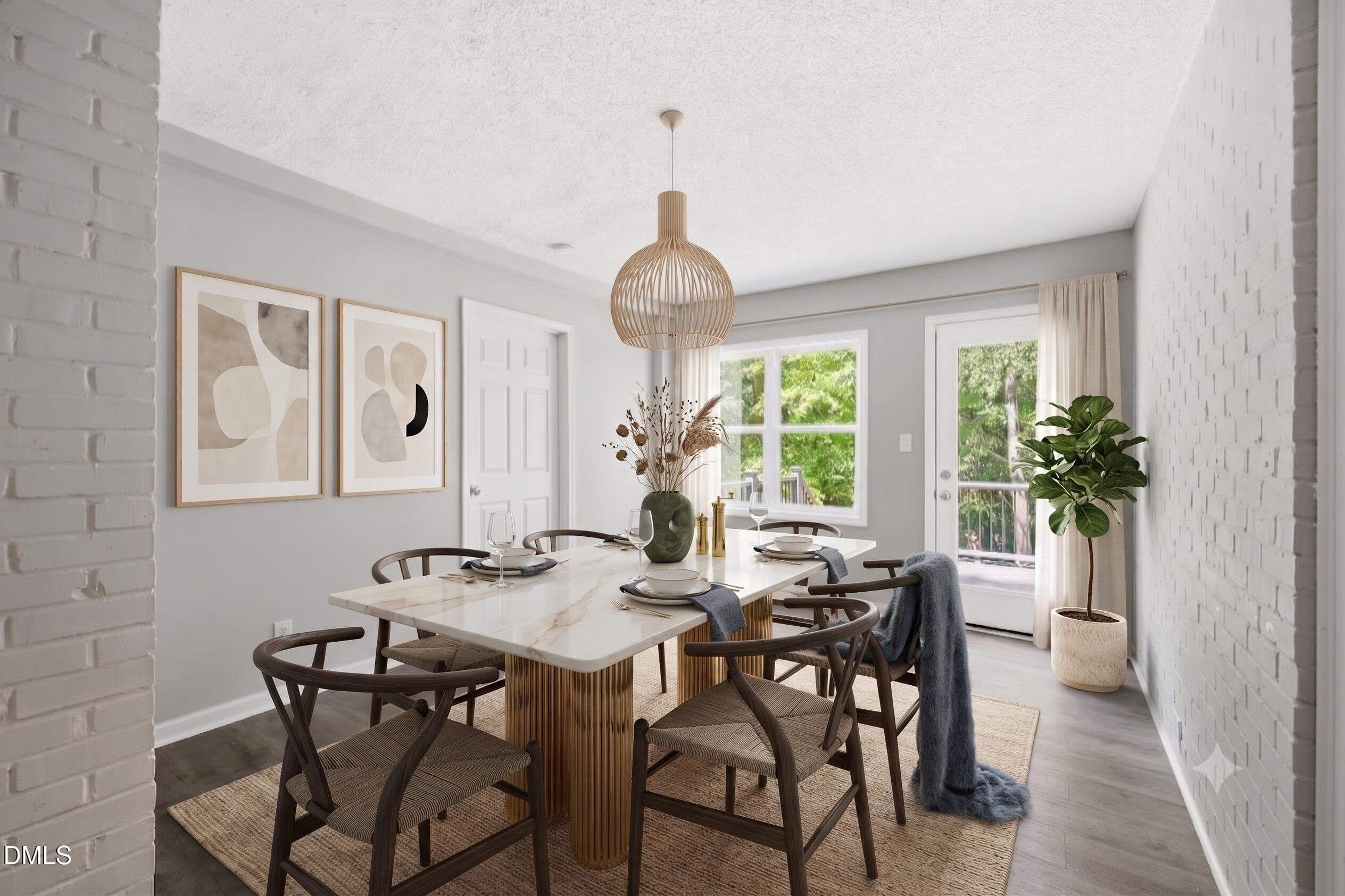 Virtually Staged Dining Area - 107 Pinecrest Road, Durham, NC 27705