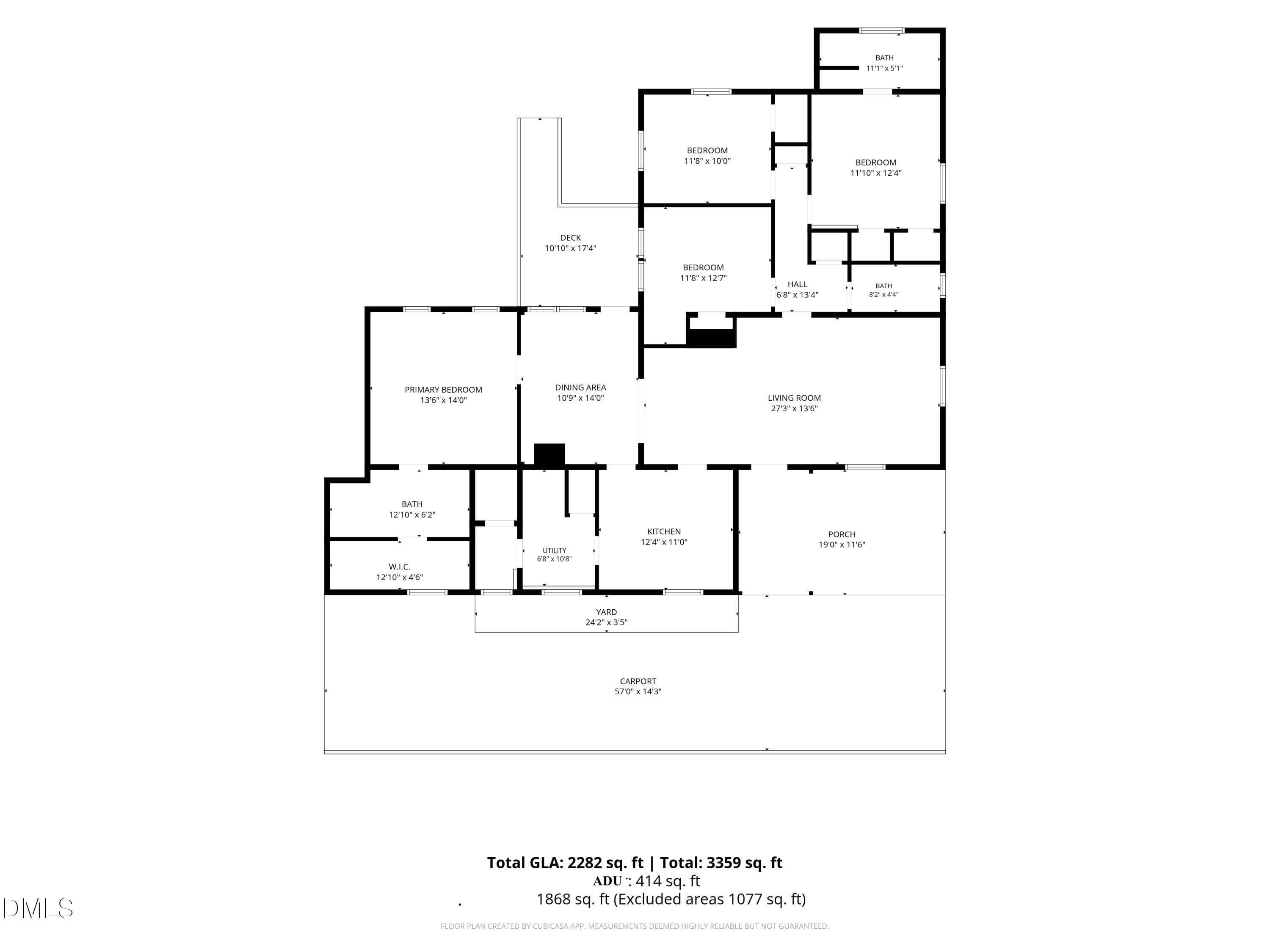 Main House Floorplan - 107 Pinecrest Road, Durham, NC 27705