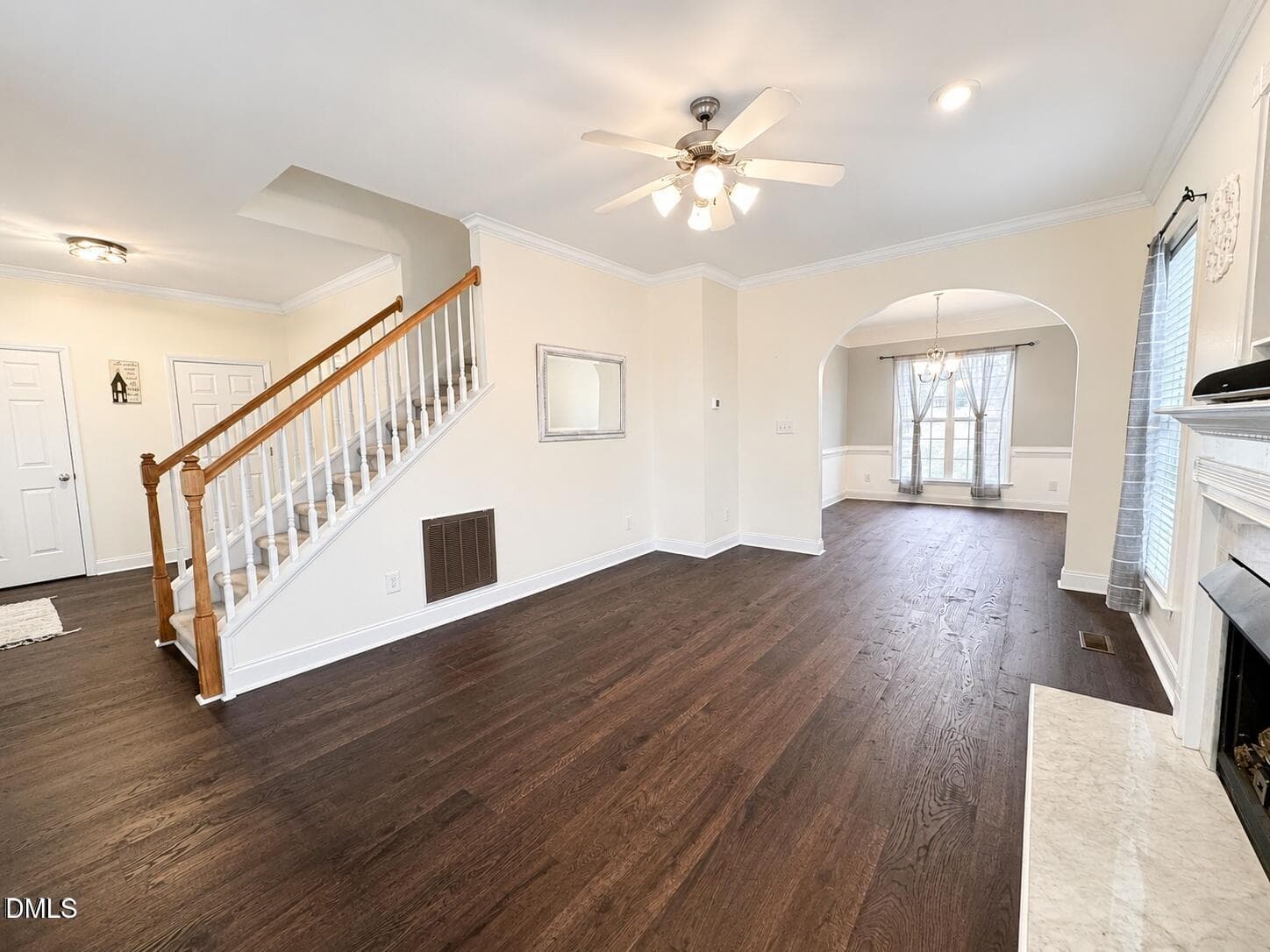 Living Room Open to Dining Area - 51 Water Front Lane, Timberlake, NC 27583