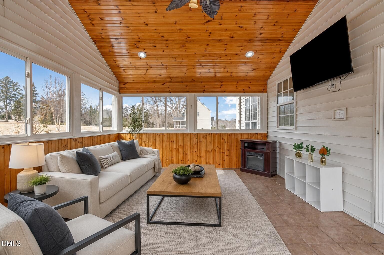 Sunroom Overlooking the Backyard - 51 Water Front Lane, Timberlake, NC 27583