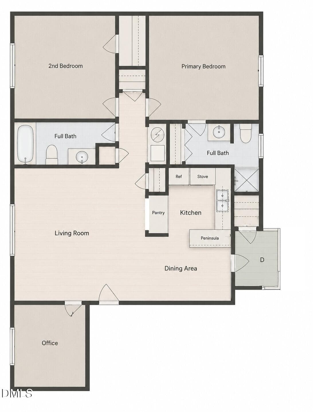manassas floorplan - 1217 Manassas Court G, Raleigh, NC 27609, Raleigh