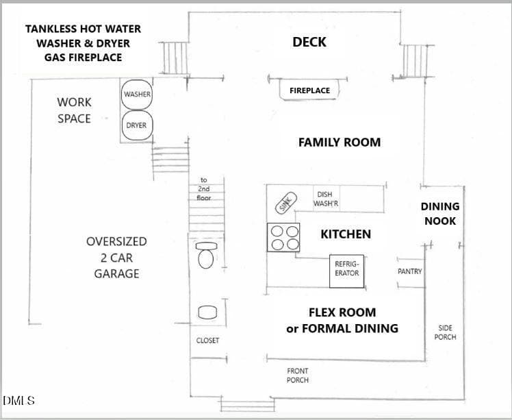 Floor Plan 1st - 105 Sequoia Court, Cary, NC 27513, Cary
