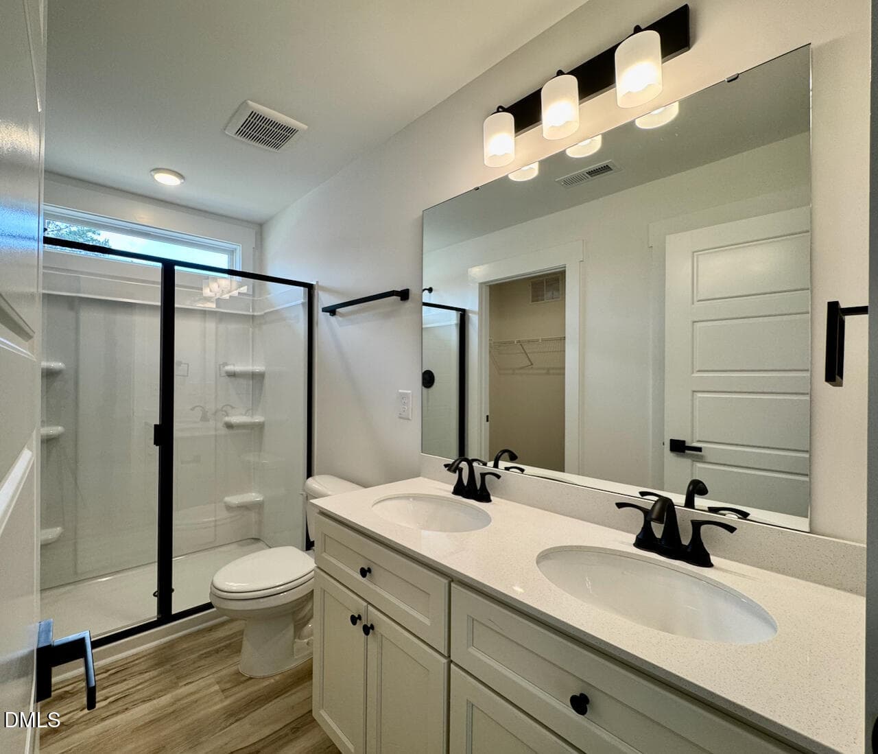 Owner Bath Double Vanity + Shower - 218 George Street, Four Oaks, NC 27524