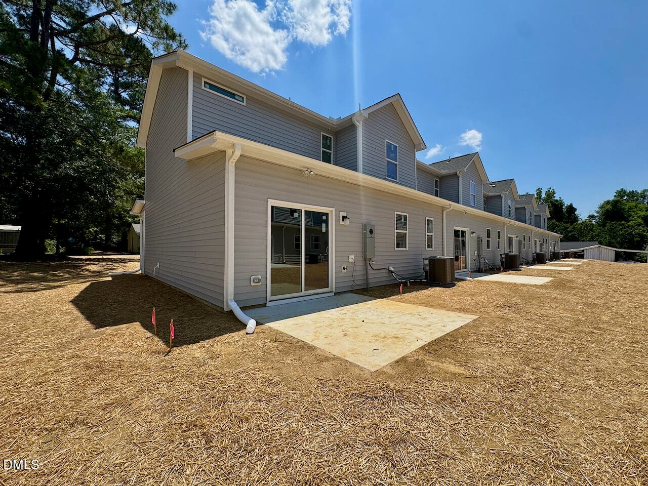 End-Unit Side / Rear Exposure - 218 George Street, Four Oaks, NC 27524