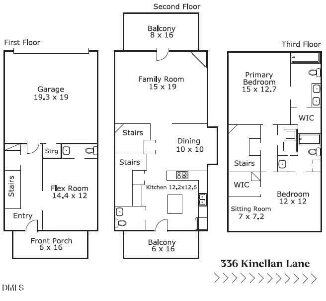 Sketch Pic for MLS - 336 Kinellan Lane, Cary, NC 27519, Cary