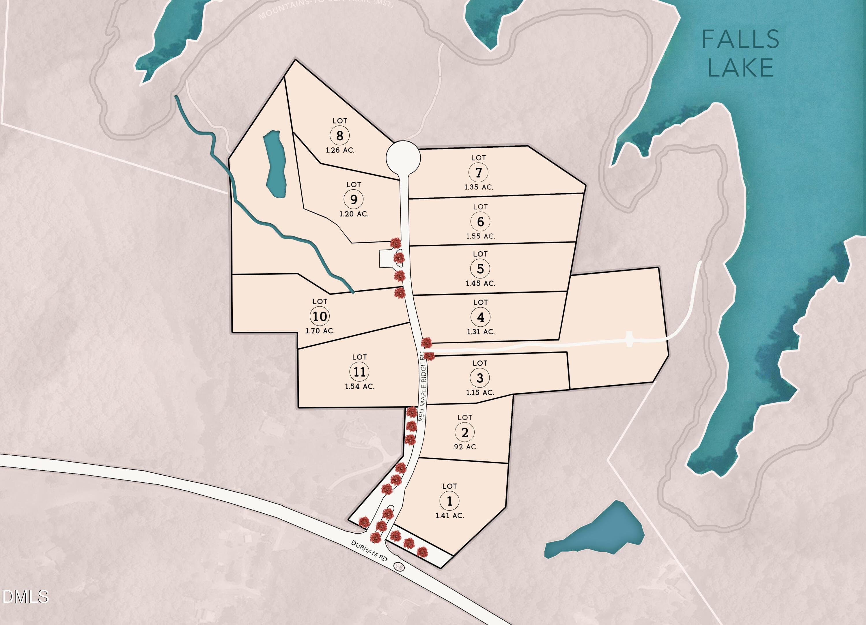 Maple Ridge Map_unlabeled_no legend - 7404 Red Maple Ridge Road, Raleigh, NC 27614, Raleigh