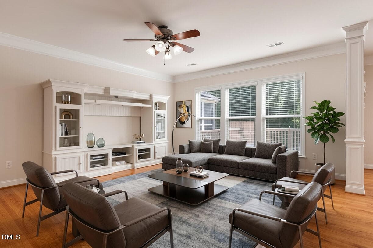 staged living room - 1132 Cozy Oak Avenue, Cary, NC 27519, Cary