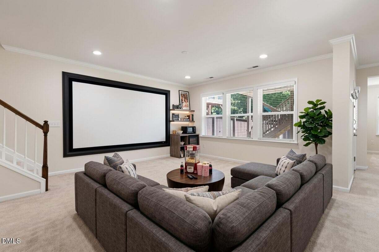 staged movie theatre - 1132 Cozy Oak Avenue, Cary, NC 27519, Cary