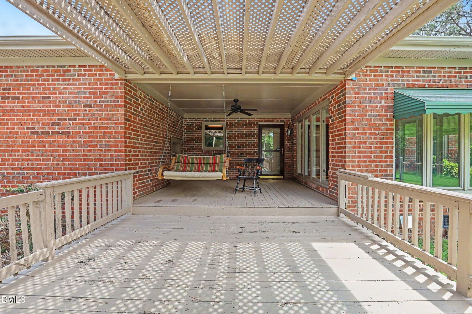 Lattice Covered Porch - 4217 Merck Road W, Wilson, NC 27893