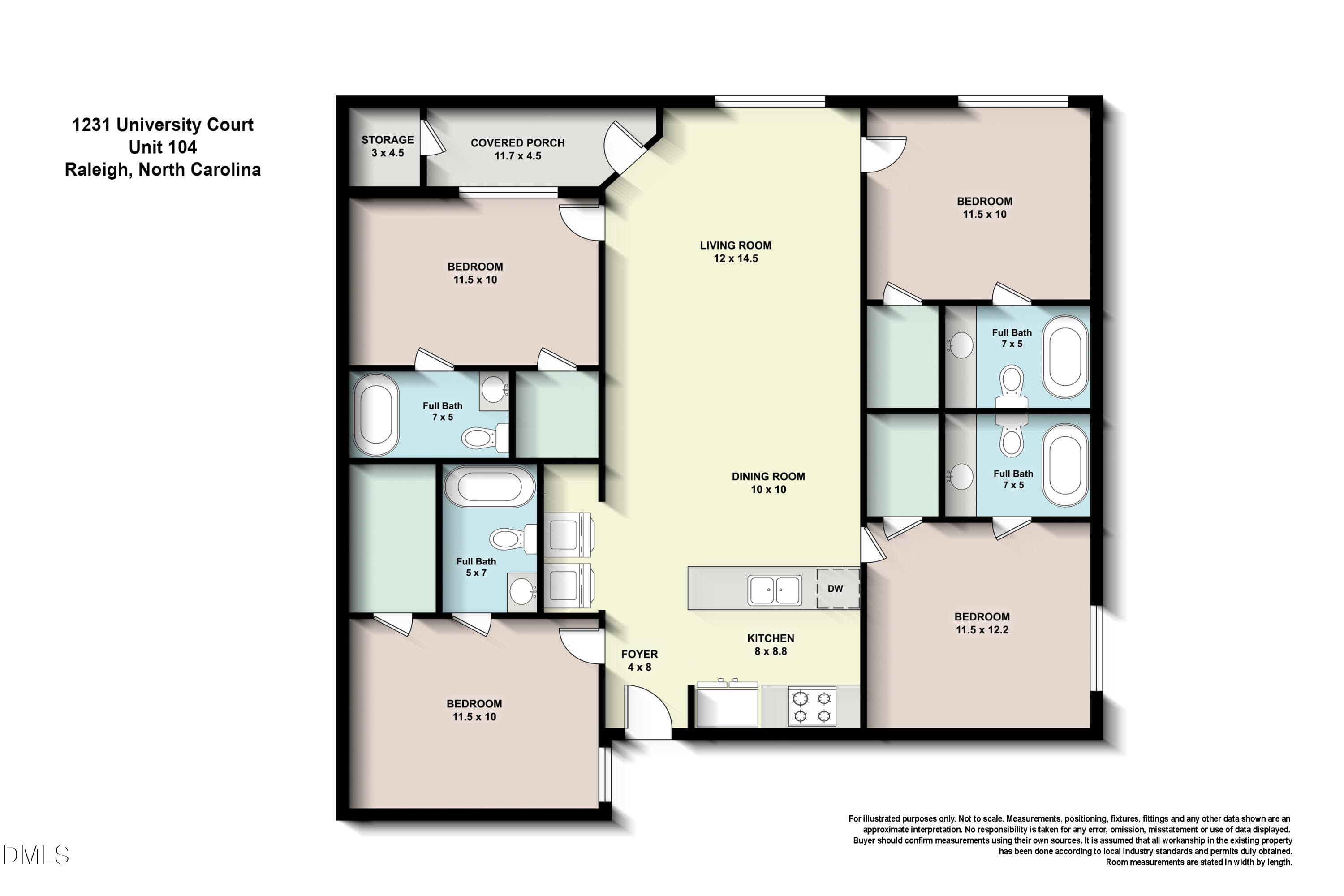 1231UniversityCt_Unit104_floorplan - 1231 University Court 104, Raleigh, NC 27606, Raleigh
