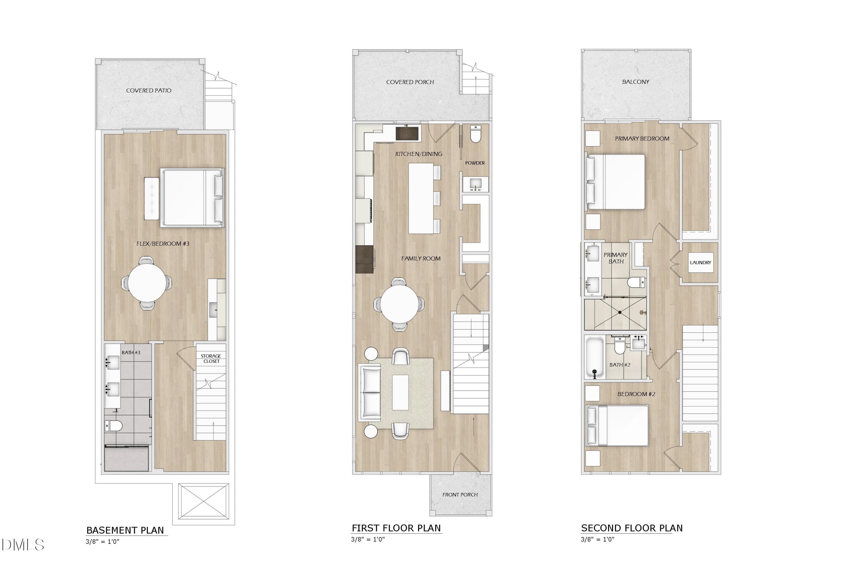 Rendered Plan - Lot 4 Layout - 1103 Elmira Avenue B, Durham, NC 27707, Durham