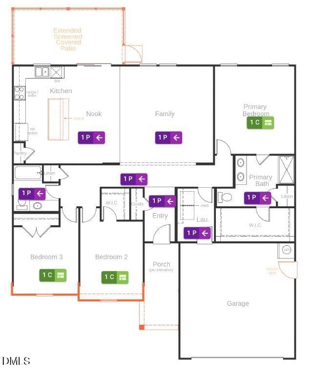 Floorplan - 513 Matthew Mdw Lane, Lillington, NC 27546