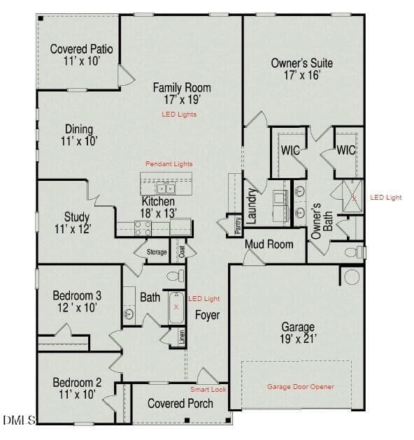 Floor Plan - 305 Allegheny Drive, Sanford, NC 27330