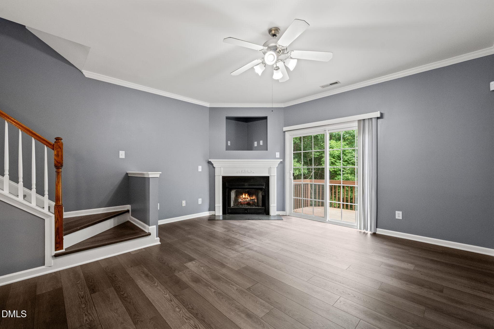 Main Level Fireplace and Living Room - 7814 Spungold Street, Raleigh, NC 27617, Raleigh