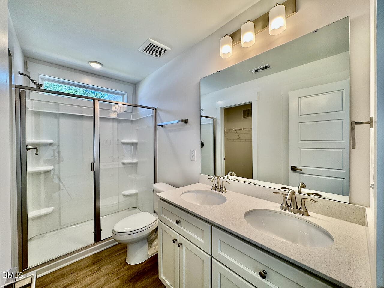 Owner Bath Double Vanity + Shower - 218 George Street A, Four Oaks, NC 27524