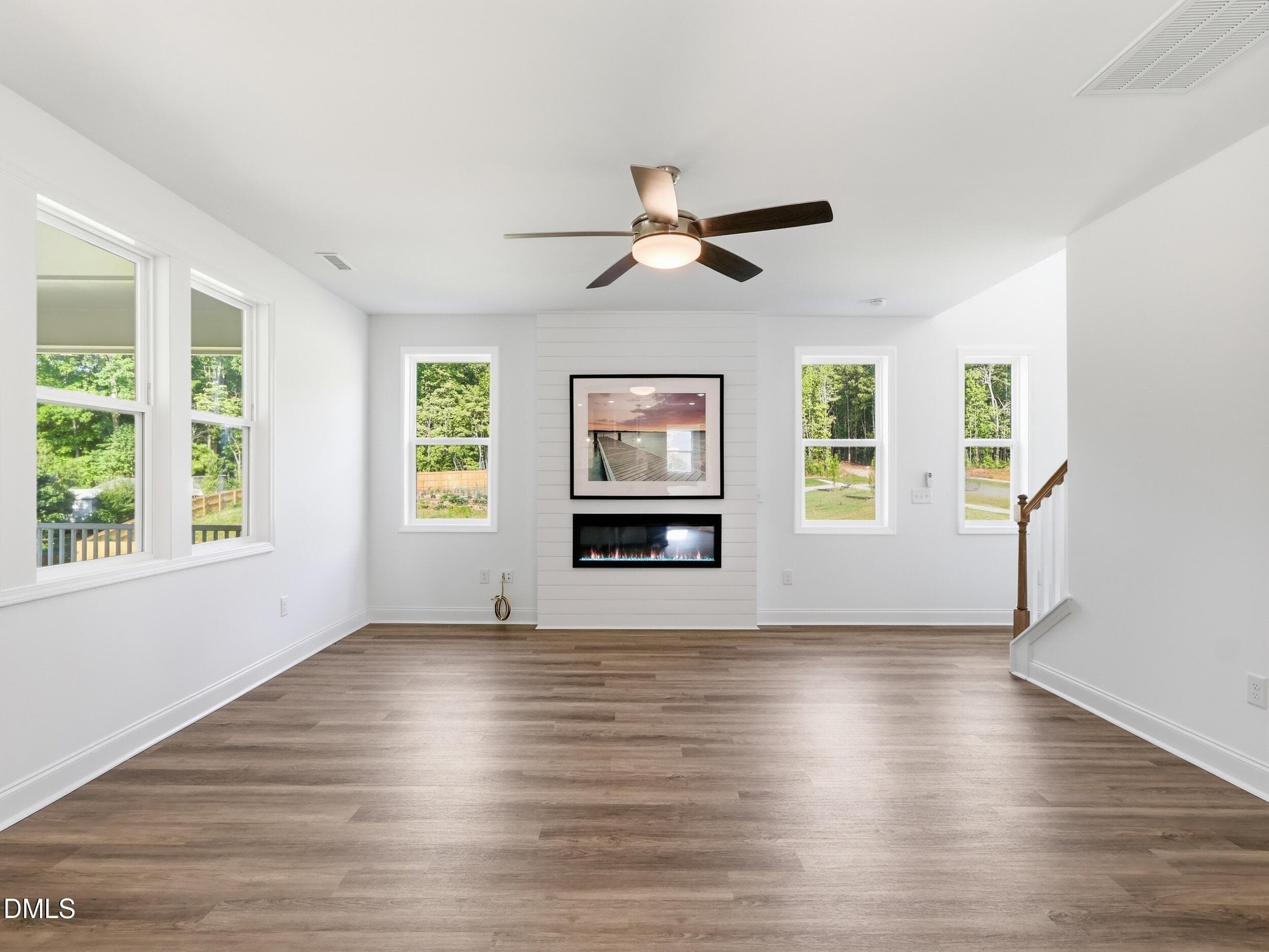 Living w fireplace - 5857 Genesee Drive, Durham, NC 27712, Durham