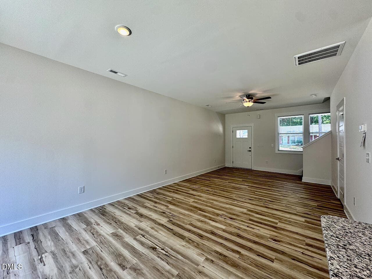 Family Room Width + Front Entry View - 220 George Street, Four Oaks, NC 27524