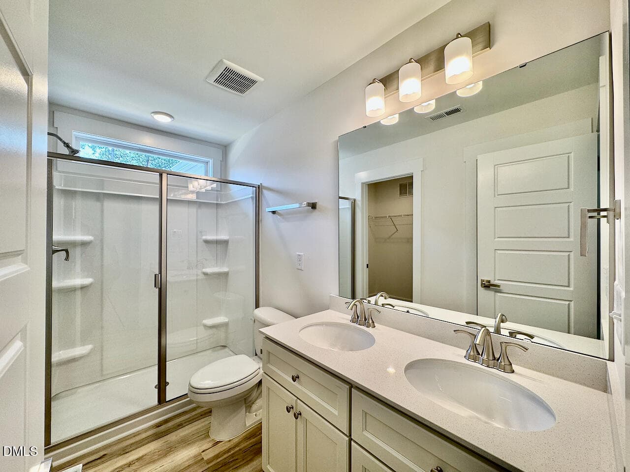 Owner Bath Double Vanity + Shower - 220 George Street, Four Oaks, NC 27524