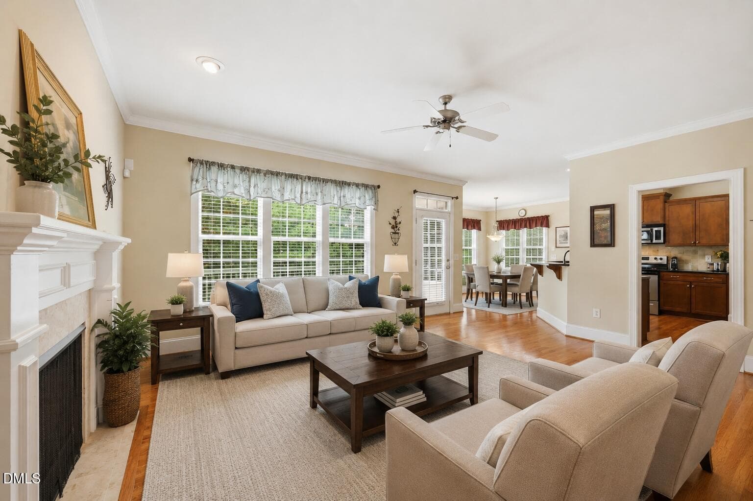 Livingroom staged 2 - 2108 Stanchion Street, Haw River, NC 27258, Haw River