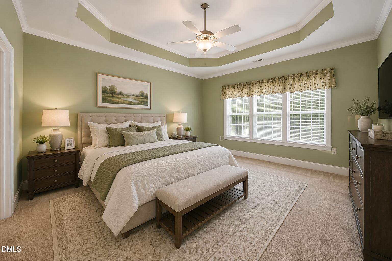 Primary Bedroom Staged - 2108 Stanchion Street, Haw River, NC 27258, Haw River
