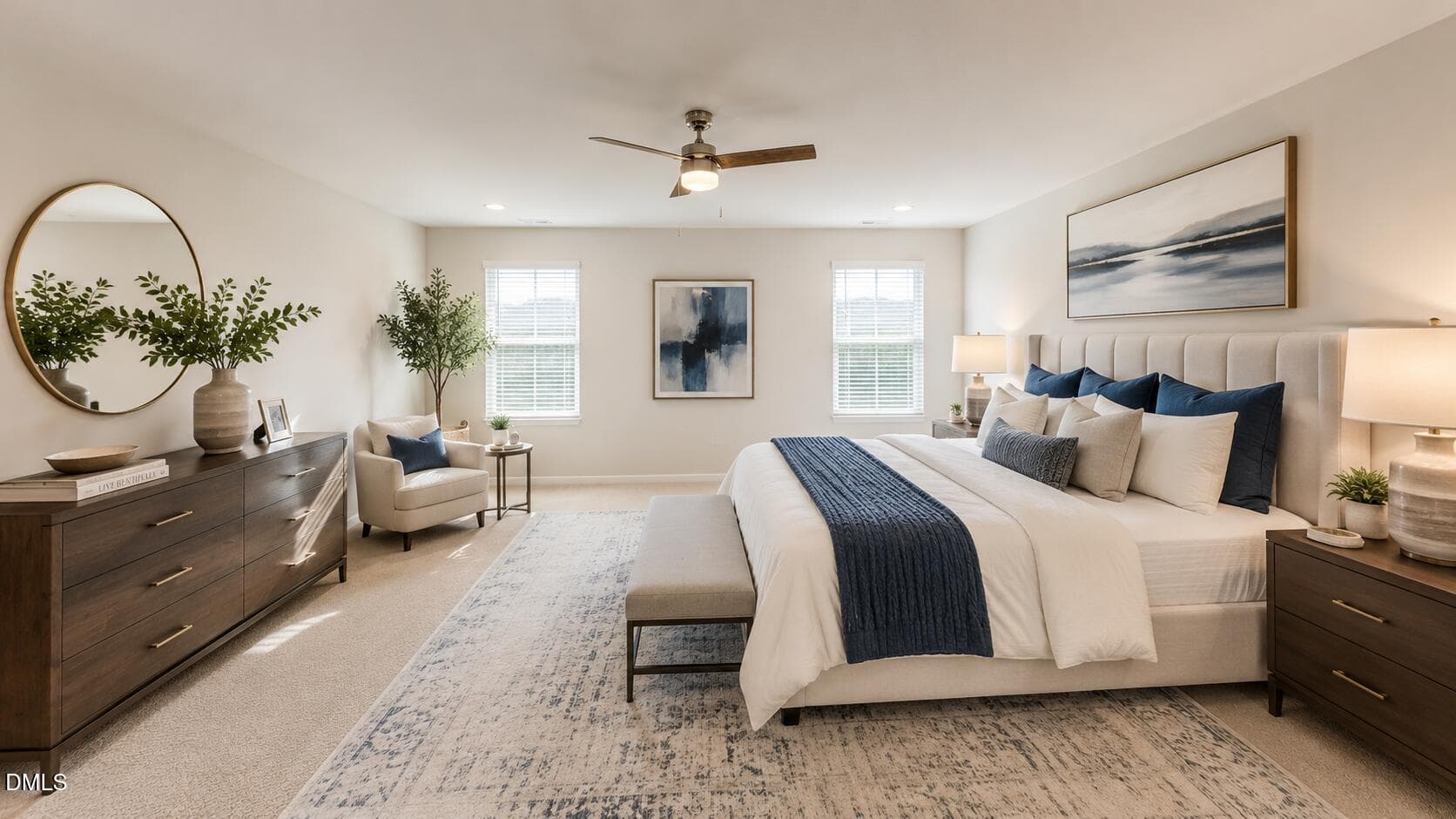 Master Bedroom-Staged - 105 Anise Tree Way, Clayton, NC 27527