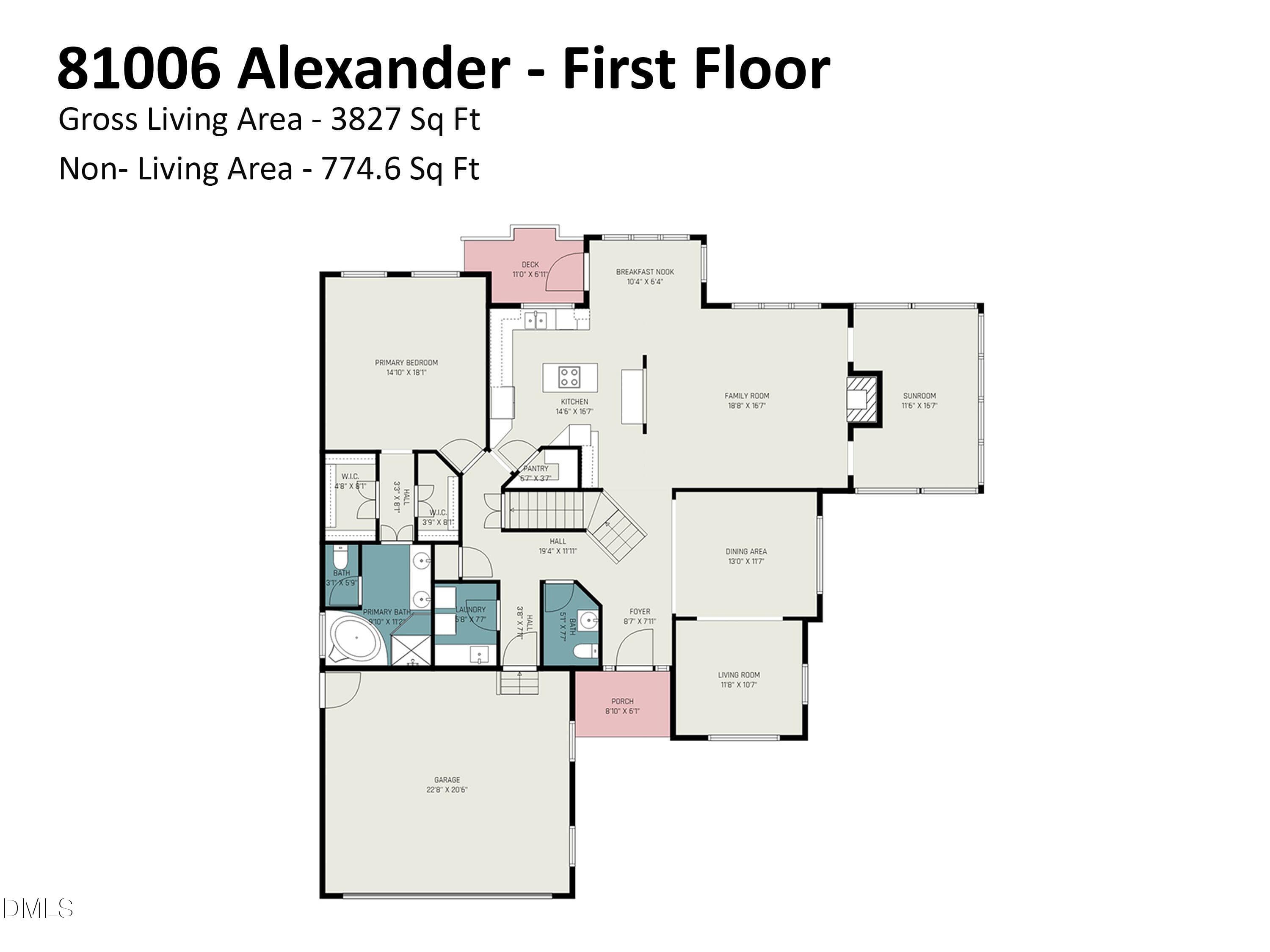 Floor Plan - Main Level - 81006 Alexander, Chapel Hill, NC 27517, Chapel Hill