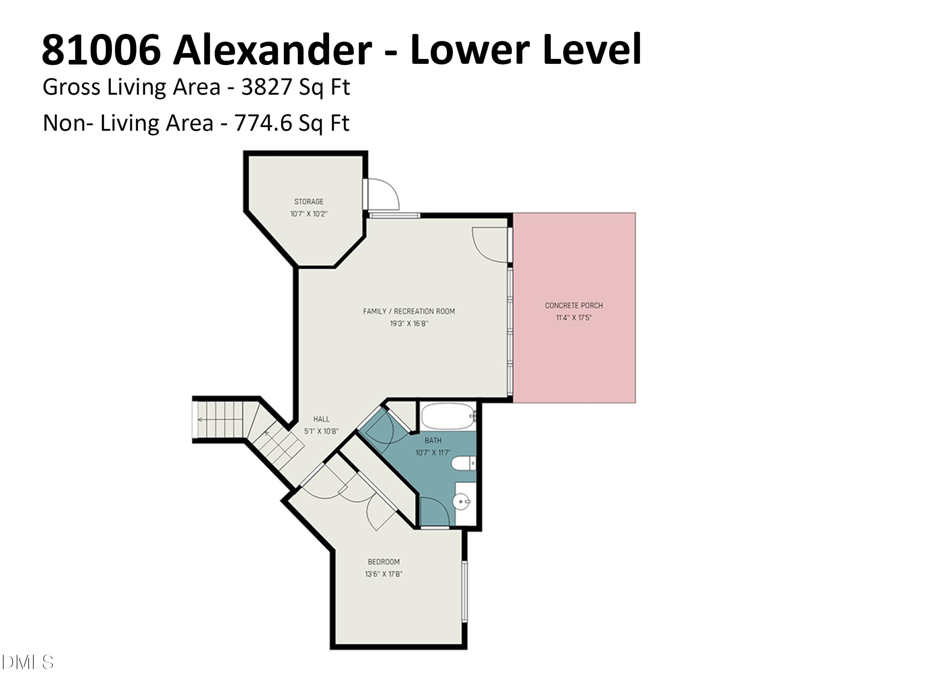 Floor Plan - Lower Level - 81006 Alexander, Chapel Hill, NC 27517, Chapel Hill