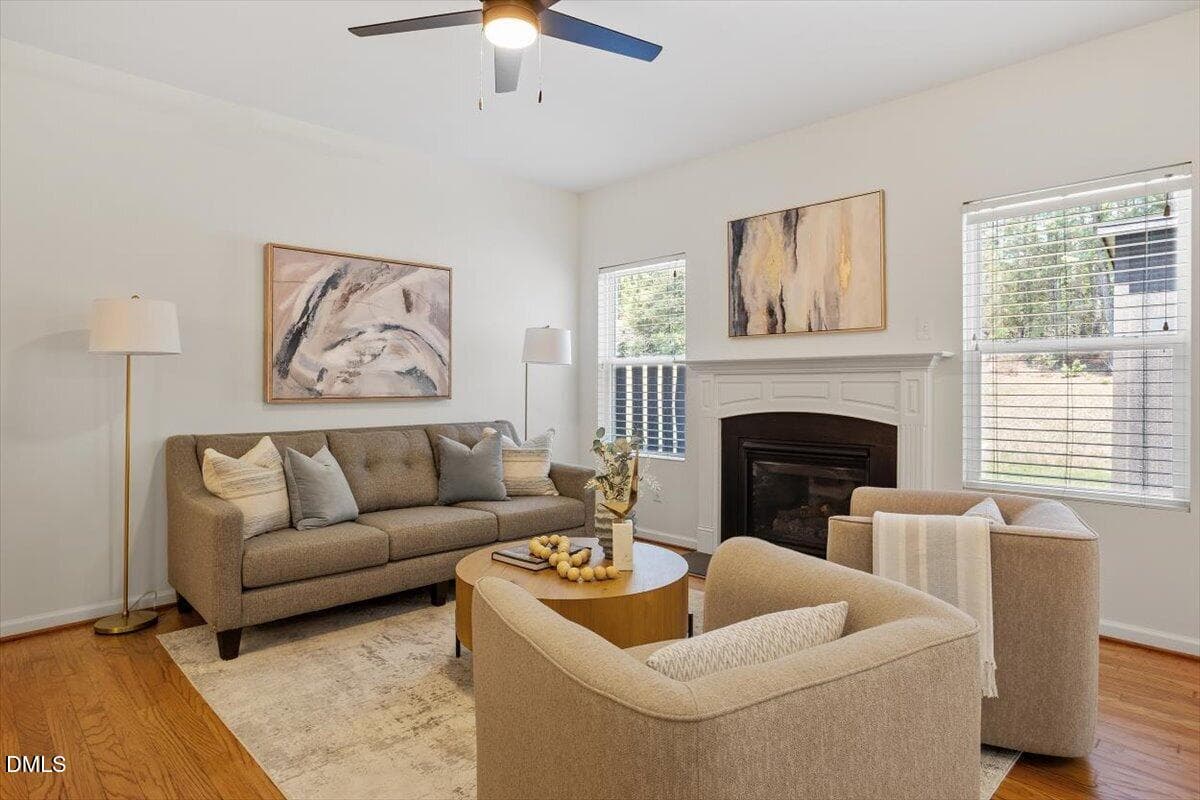 Living Room Angle 2 - 115 Golden Meadow Court, Durham, NC 27704, Durham