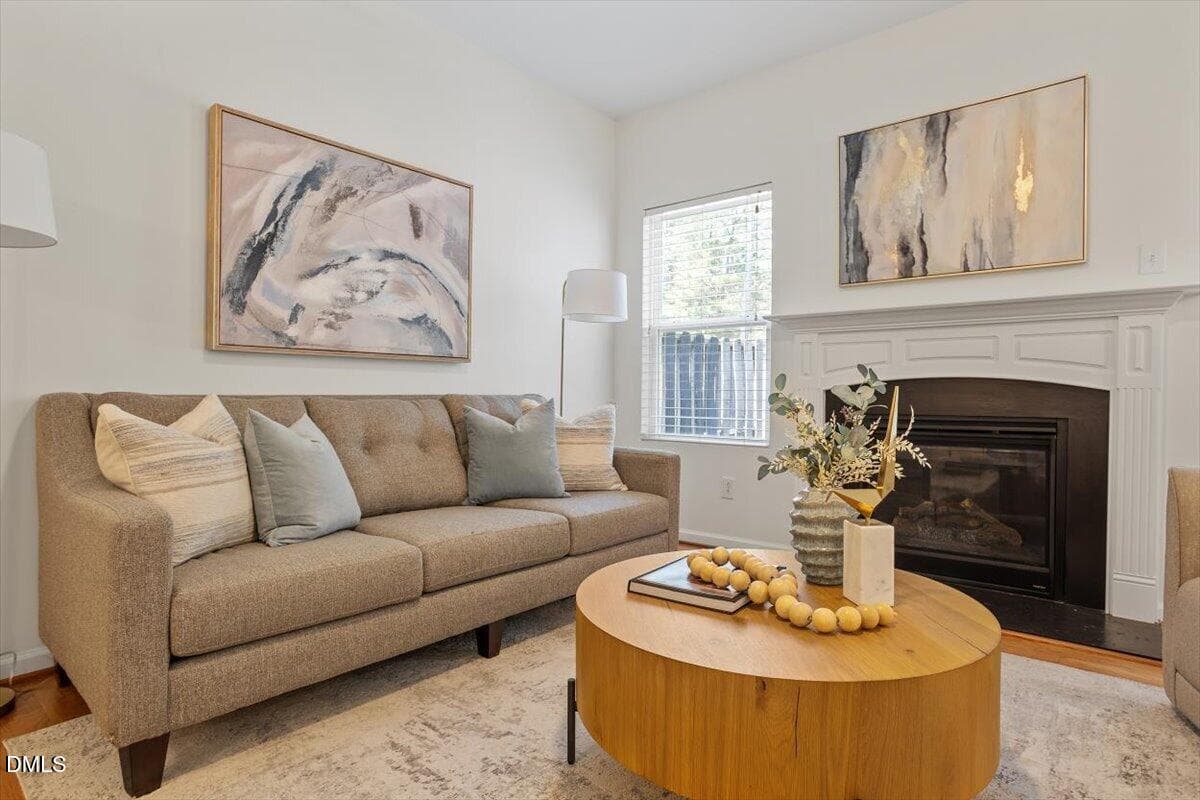 Living Room Close - 115 Golden Meadow Court, Durham, NC 27704, Durham