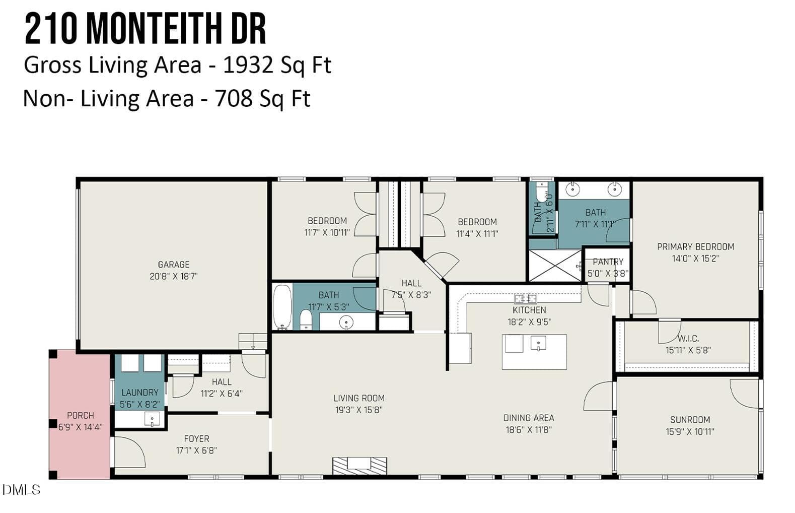 210 Monteith Floorplan - 210 Monteith Drive, Chapel Hill, NC 27516, Chapel Hill