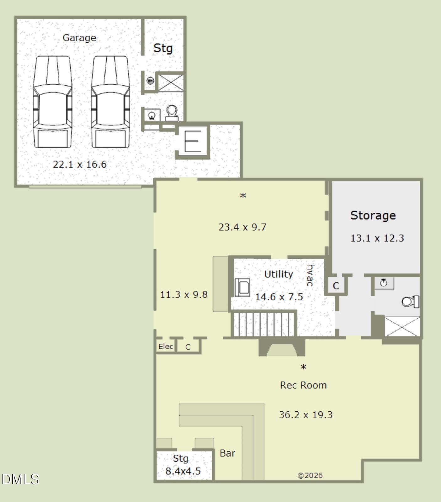 Floorplan-Basement-1003 Gardner Street ( - 1003 Gardner Street, Raleigh, NC 27607, Raleigh