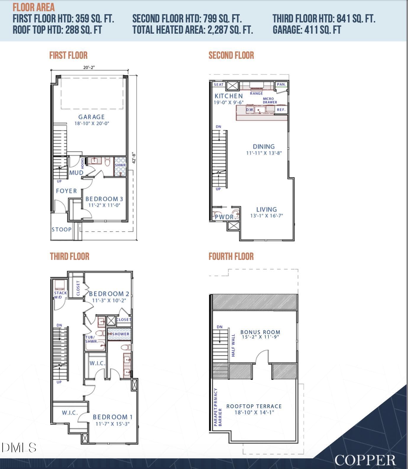 Sierra floorplan - 512 Gordon Street 901, Durham, NC 27701, Durham