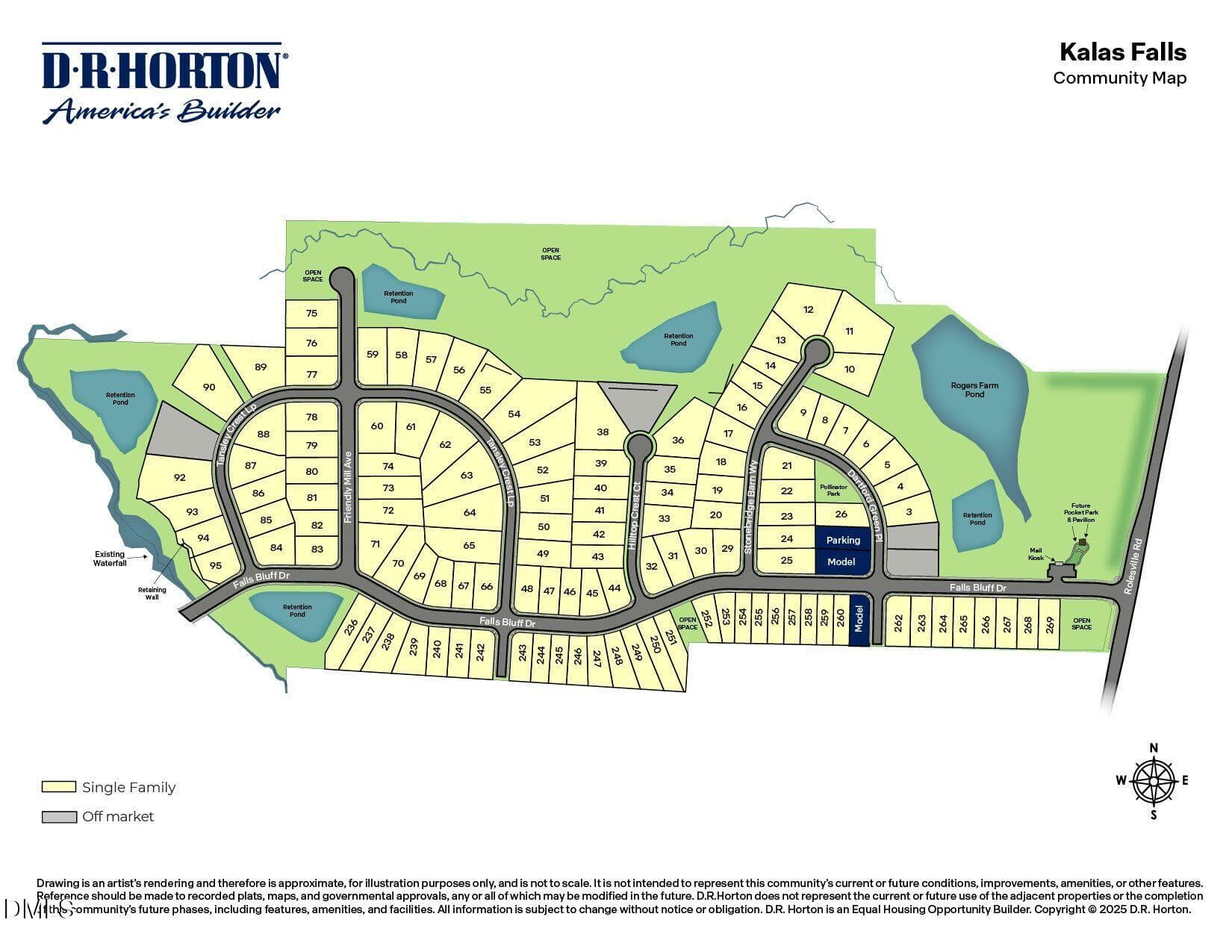 Kalas Falls - Site Map - 413 Falls Bluff Drive, Wake Forest, NC 27587