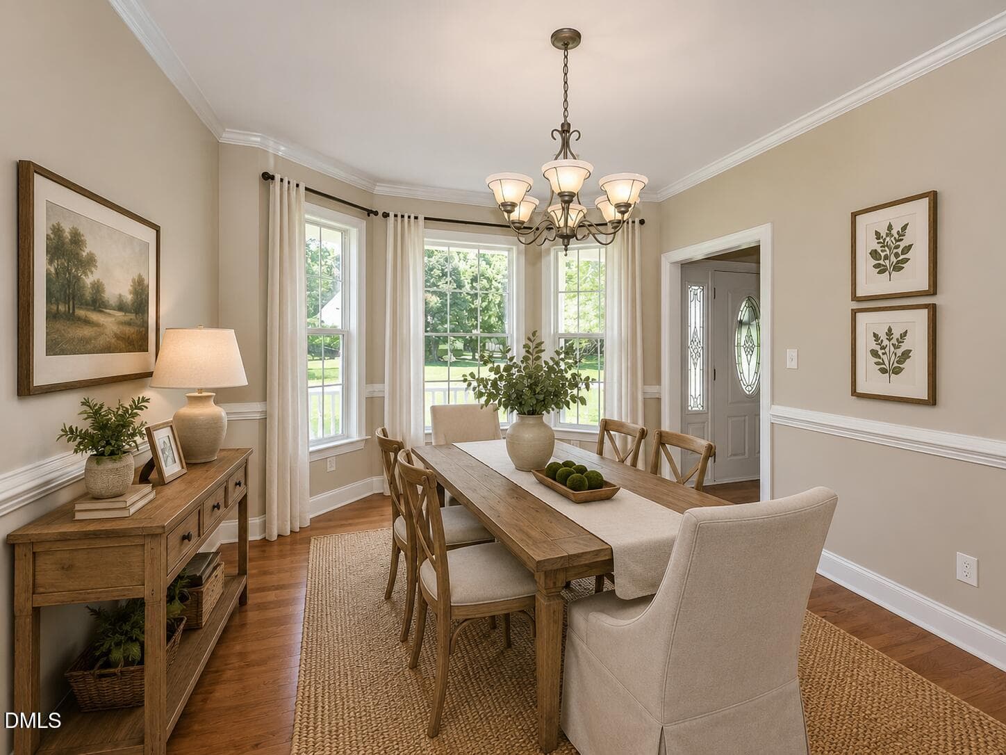 AI Staged Dining Room - 1229 Jogging Court, Raleigh, NC 27603, Raleigh