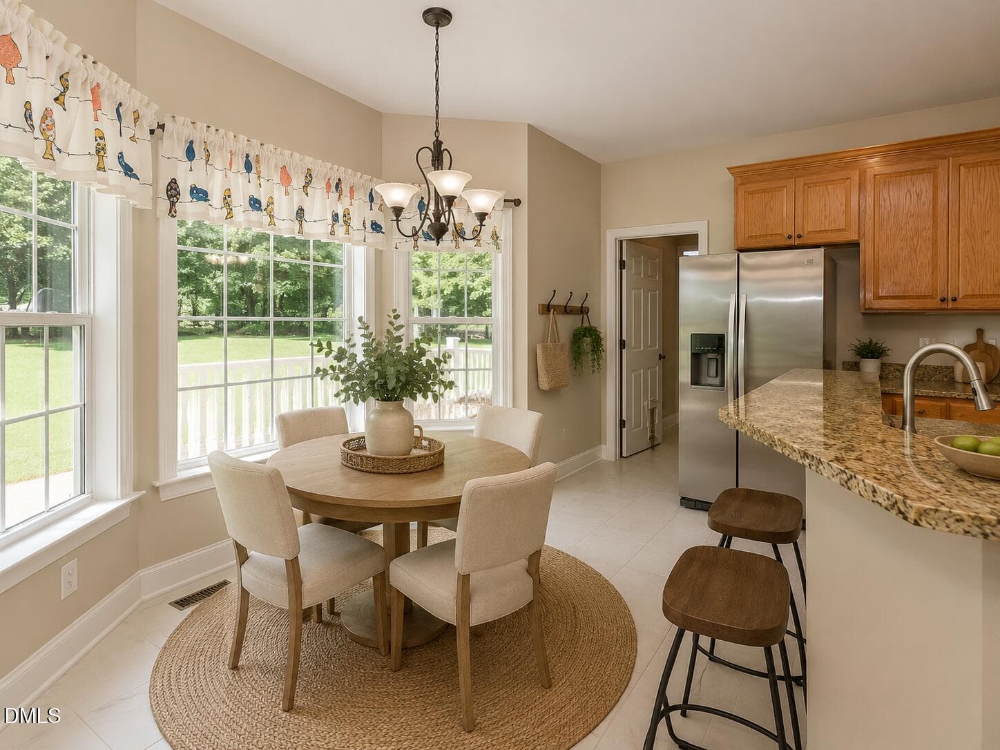AI Staged Eat-In-Kitchen - 1229 Jogging Court, Raleigh, NC 27603, Raleigh